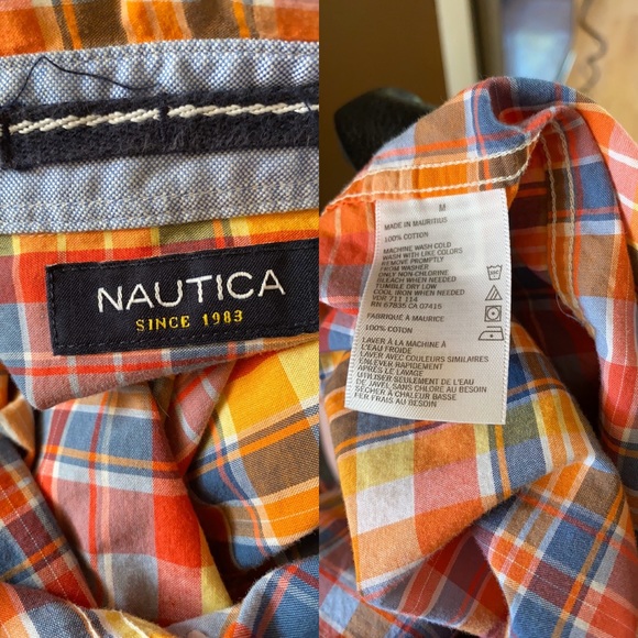 Nautical; Plaid; Button Down; Dress Shirt; M - Picture 6 of 7